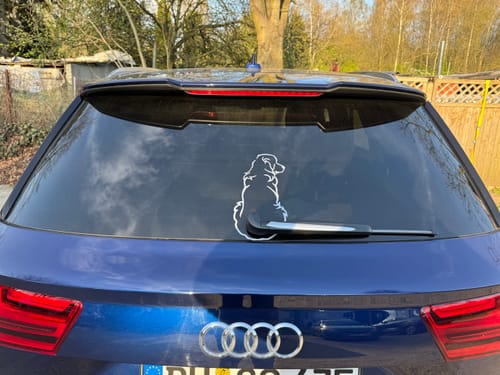 Customer photo review of Scheibenwischer Aufkleber Hund