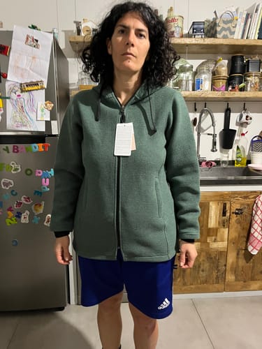 Customer photo review of Cappotto Donna in Lana con Cappuccio