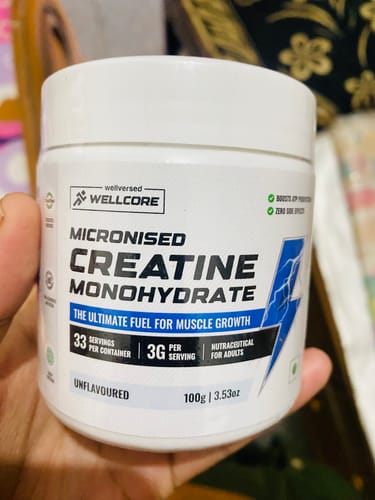 Customer photo review of Wellcore - Micronised Creatine Monohydrate (100g, 33 Servings)