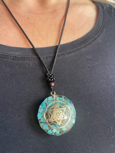 Customer photo review of Türkis Granat Orgon Metatron - Kette