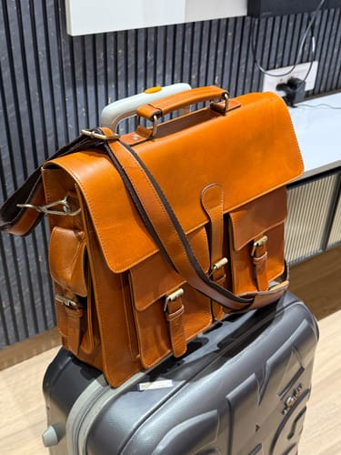 Customer photo review of Custom Leather Bags - Design Your Own Bags