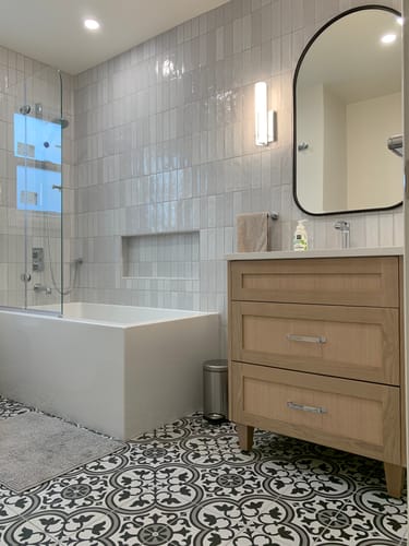 Customer photo review of Bridgeport 30" White Oak Bathroom Vanity w/ Drawers