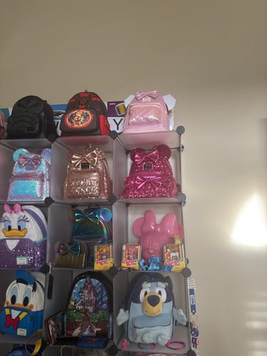 Customer photo review of Loungefly Disney The Minnie Mouse Classic Series Mini Backpack: Rose Iridescent - 707 Street Exclusive