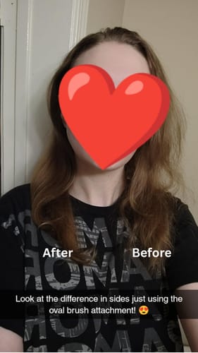 Customer photo review of BrushX 5-in-1 Ionic Hair Styler Pro