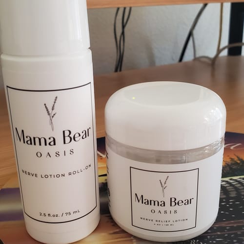 Customer photo review of Mama Bear Nerve Relief Lotion