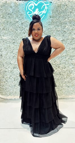 Customer photo review of Royale Gown by Mac Duggal - RENTAL