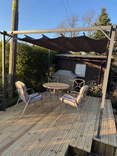 Customer photo review of Timber Decking Boards 125mm Wide x 28mm Thick