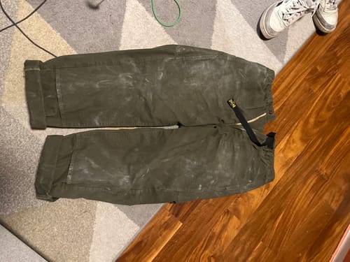 Customer photo review of 10 oz Cotton Canvas Climbing Pants - Olive