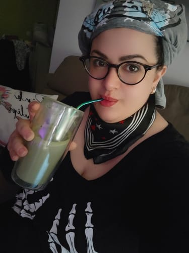 Customer photo review of Maca Latte