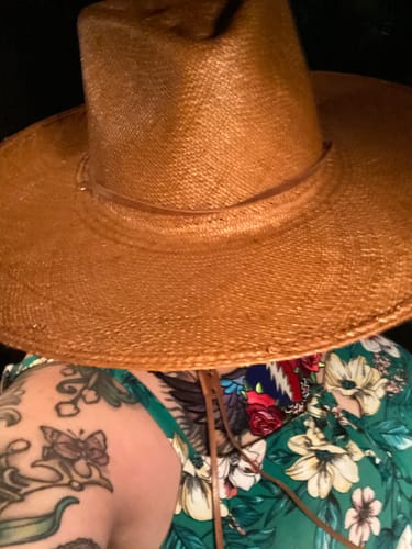 Customer photo review of Brianna Madia | The River Rat Straw Cactus Hat