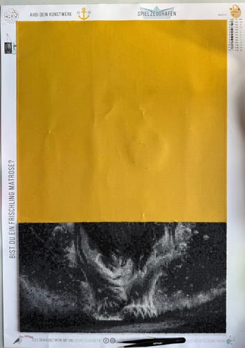 Customer photo review of Dein Wunschmotiv - als mini Bügelperlen Bild in schwarz-weiß