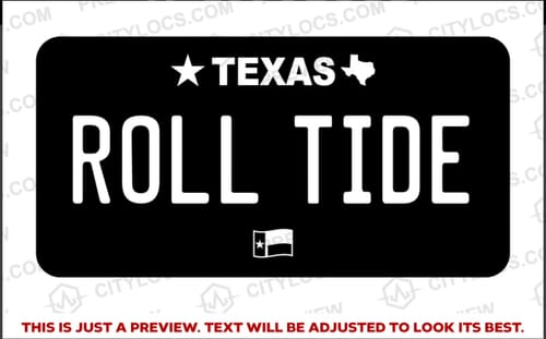 Customer photo review of Texas Blackout Metal License Plate