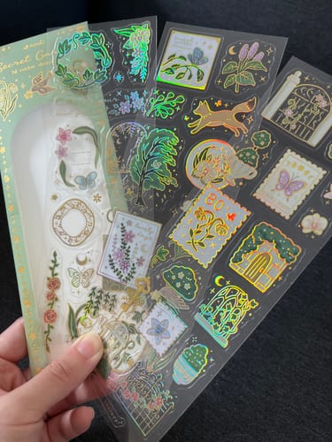 Customer photo review of Tsuki ‘Secret Garden’ 3D Foil Sticker Set ☾
