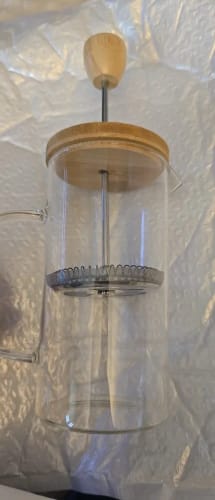 Customer photo review of Cafetière à Piston en Verre et Inox 600ml