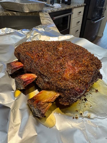 Customer photo review of Buy Bone-In Short Ribs, get FREE Meat Church Holy Cow Seasoning!