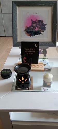 Customer photo review of Affirmationskarten mit Holzständer