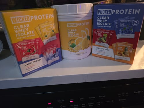 Customer photo review of WICKED Protein Powder Sampler Bundle Deal (PRE ORDER)
