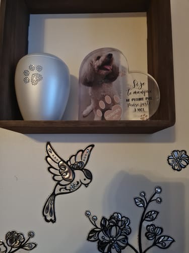 Customer photo review of Avec photo - Cœur en verre personnalisé