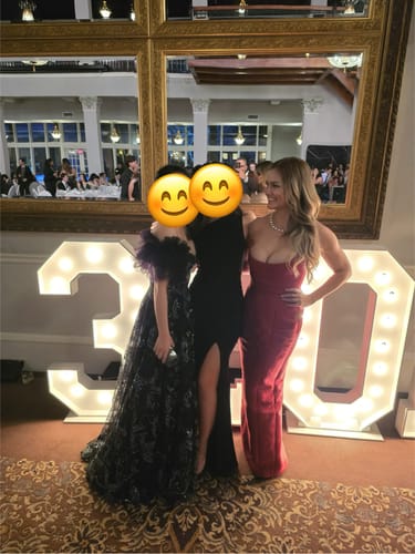 Customer photo review of Jackson Jacquard Gown by Sau Lee - RENTAL