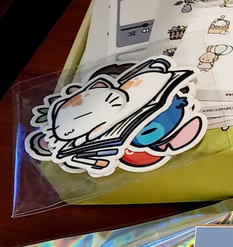 Customer photo review of Pack of 10 Random Die-cut Stickers