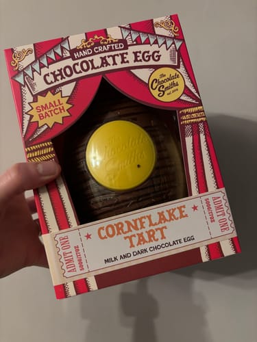Customer photo review of The Cornflake Tart Easter Egg - min 500g