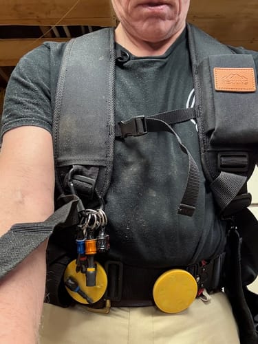 Customer photo review of Perkins Builder Belt Rear Chalk Line Pouch, Black