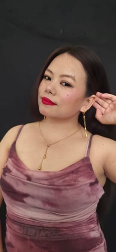 Customer photo review of Dangling Teardrop Set