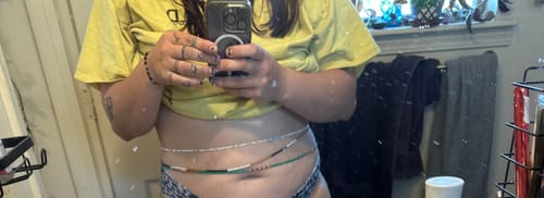 Customer photo review of Prosperity Tie On Flat Waist Beads