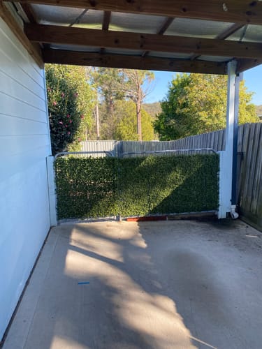 Customer photo review of Premium Natural Buxus Artificial Hedge Panel 1m x 1m UV Resistant