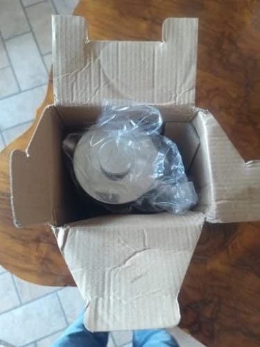 Customer photo review of Cafetiere Isotherme Argentée à Double Paroi Isolée