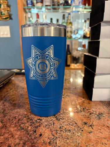 Customer photo review of (12) 20 oz. Custom Engraved Tumblers