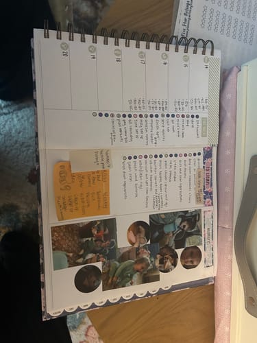 Customer photo review of 2025 Horizontal Week + Month Planner, Twilight