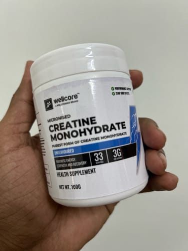Customer photo review of Wellcore - Micronised Creatine Monohydrate (100g, 33 Servings)