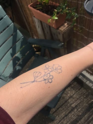 Customer photo review of Semi-Permanent Tattoo Freehand Ink - Full Kit