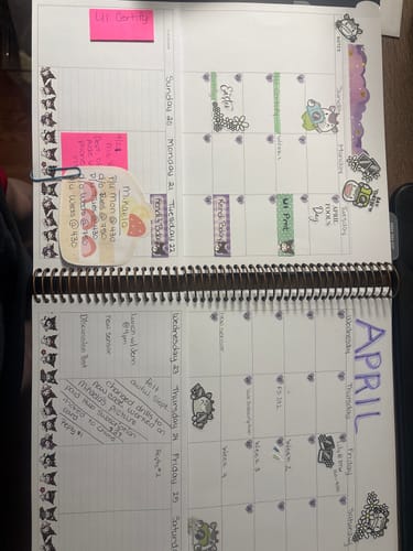 Customer photo review of LDL: Undated Portrait Weekly Planner, Ocean Breeze