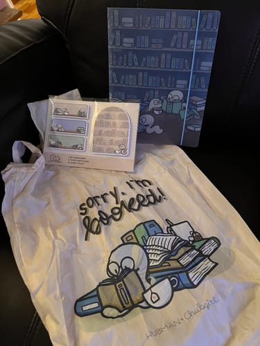 Customer photo review of Freebie: Cozy Bookworms Set!