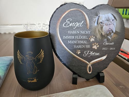 Katharina S. review of Engel haben Pfoten - Individuelles Schieferherz image 1 out of 1