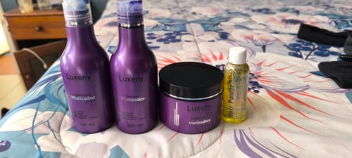 Reseña con foto de un cliente sobre Kit Matización Reconstructora