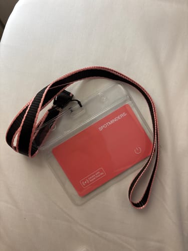 Customer photo review of SPOTMINDERS. Tracking card