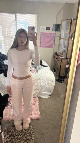 Customer photo review of COZY Bottoms (pink marshmallow) PRE-ORDER