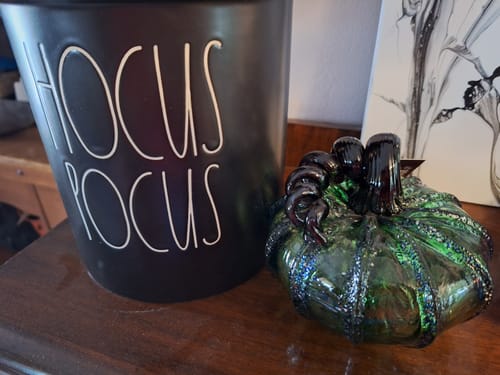 Customer photo review of Wicked Witch Squat Pumpkin