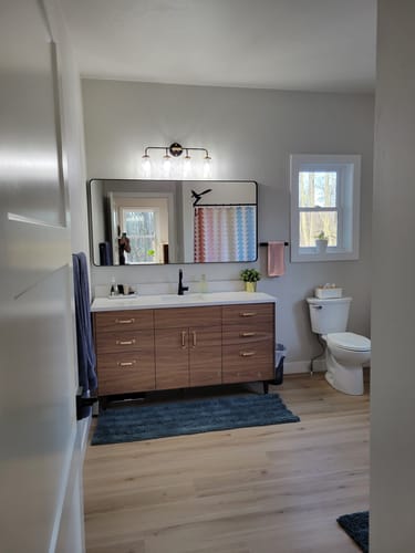 Customer photo review of Austin 60" American Black Walnut Bathroom Vanity