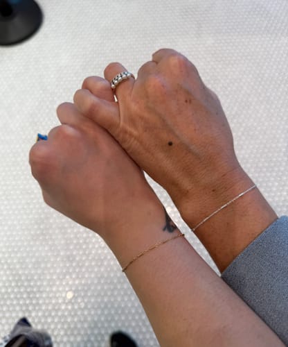 Customer photo review of Permanent jewelry