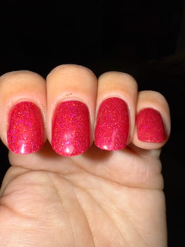 Customer photo review of HOLO HOLO (Magenta) | Super Jellies DIY Hard Semi Cured Gel Nail Wraps