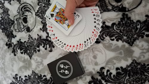 Customer photo review of Black Roses Playing Cards (Fully Marked)