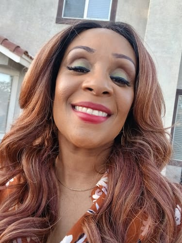 Customer photo review of Outre Melted Hairline Glueless HD Lace Front Wig - KASS