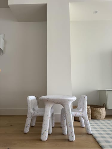 Customer photo review of Confetti Children's Table & Chair Mini Set