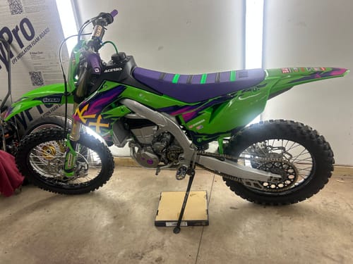 Customer photo review of Custom Seat Cover: 2020 Kawasaki KX450