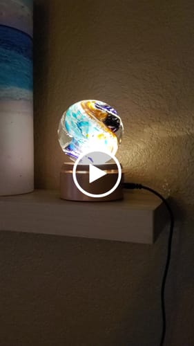 Customer video review of Cat Eye Orb with Cremation Ashes