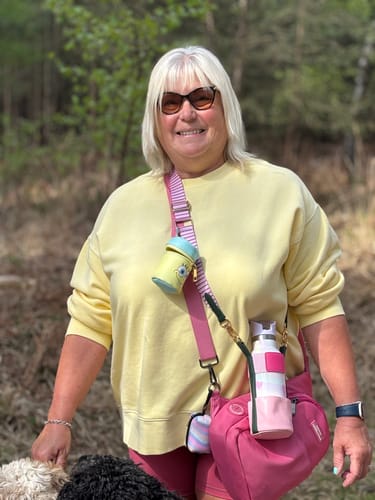 Customer photo review of Stainless Steel Bottle with Straw - Pastel Swirl